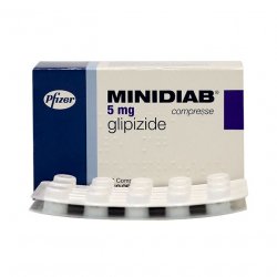Минидиаб (Глипизид, аналог Мовоглекена) 5мг №30 в Серове и области фото